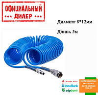 Шланг спиральный полиуретановый 8*12мм L=5м (PROFI) AIRKRAFT AHC48-I YLP