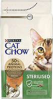 Сухой корм для кошек Purina Cat Chow Sterilised с индейкой 1.5 кг