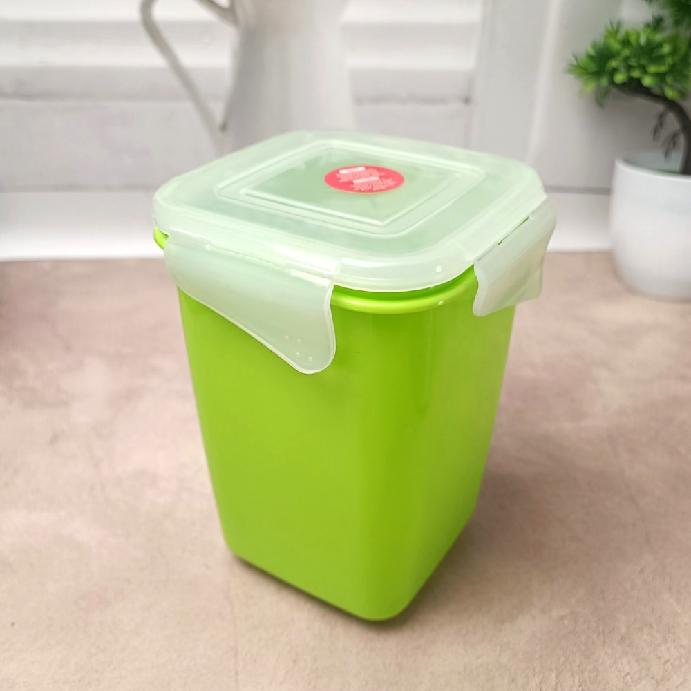 Високий квадратний пластиковий харчовий контейнер 1л Фієста Алеана, фото 1