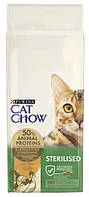 Сухой корм для кошек Purina Cat Chow Sterilised с индейкой 15 кг