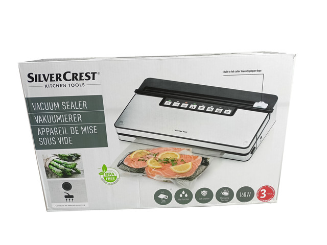 Вакуумный упаковщик, вакууматор Silver Crest SVEB 160 B2 (160 Вт, резак,  Sous-Vide, Германия): продажа, цена в Киеве. Бытовые вакуумные упаковщики  от \