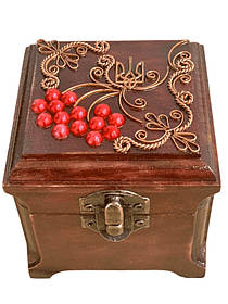 Шкатулка із дерева Герб з калиною (мала) (Дерев'яні шкатулки)