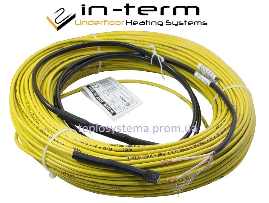 Тепла підлога — Двожильний нагрівальний кабель IN-TERM 1300 Вт — 64 м (Fenix Чехія)