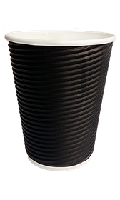 Склянка гофрована RIPPLE BLACK 185 мл. 25 шт.