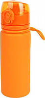 Бутылка силикон 500 мл оранжевый Tramp TRC-093-orange