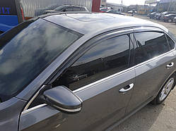 Дефлектори вікон (вітровики) (Американец) Volkswagen Passat B-7 USA 2011 sed (Autoclover A189)