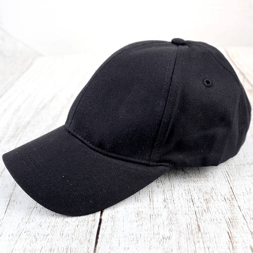 Кепка черная с регулировкой размера Бейсболка однотонная без рисунков и ...