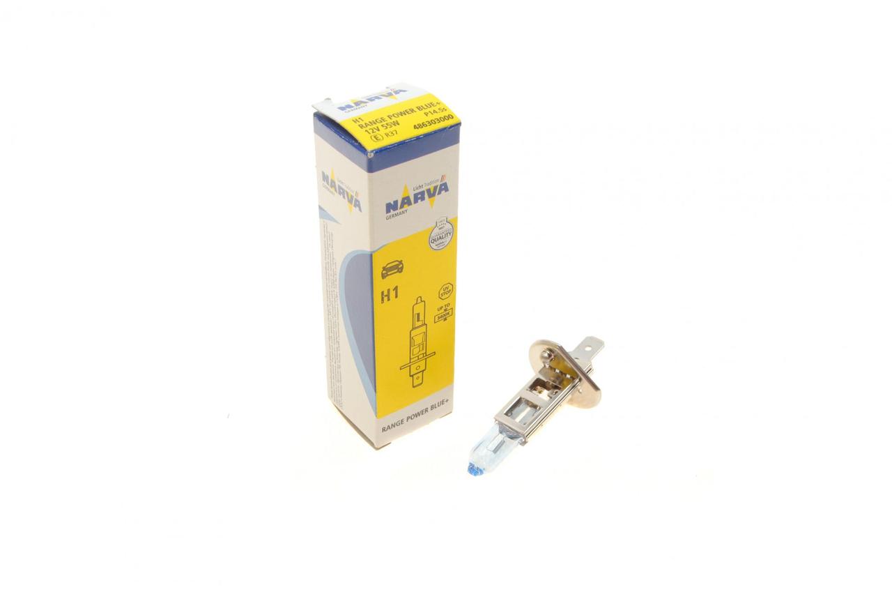 Галогенова лампа Narva H1 Range Power Blue + 12v/55w (3700K)