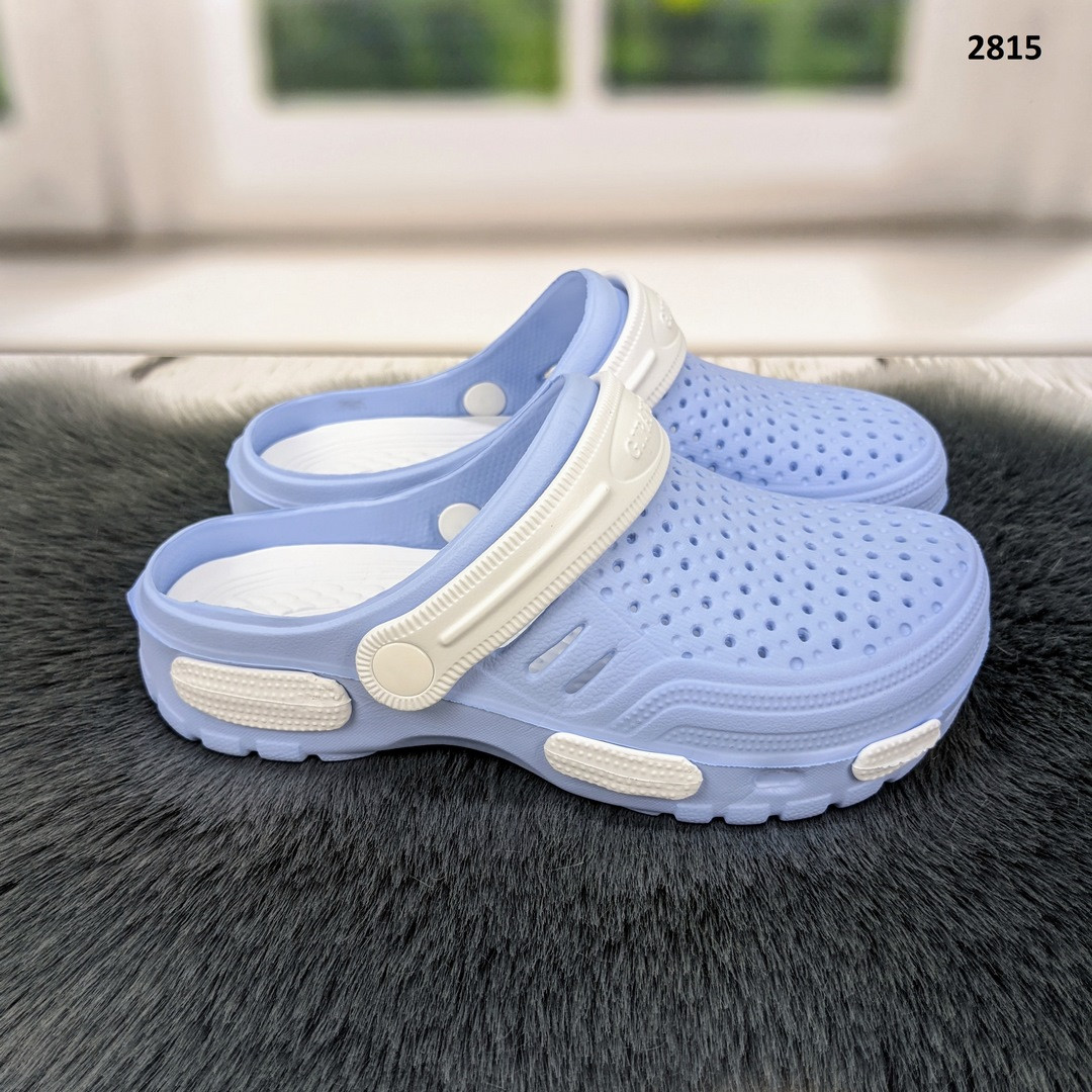 Сабо крокси жіночі піна блакитні з білим Гіпаніс