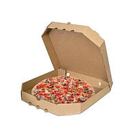 Коробка под пиццу new 330х330 мм, бурая, Ǿ 32-33 см
