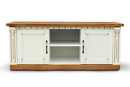 Тумба під ТВ у вітальню з ДСП/дерево/МДФ 1.25 Freedom Мікс Меблі Слонова кістка/горіх патина