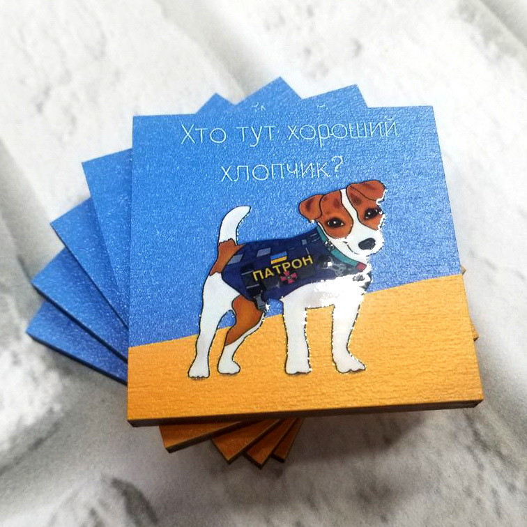 Магнит на холодильник "Патрон" 6х6см