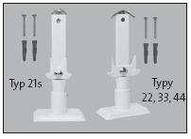 Кріплення до підлоги PURMO Monclac floorbracket 200-22/44