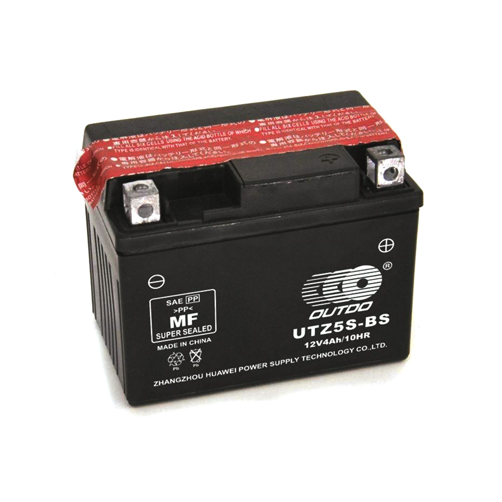 Мотоакумулятор AGM OUTDO UTZ5S-BS, 12 V 4 Ah (111 х 70 х 87), Black, Q10, фото 1