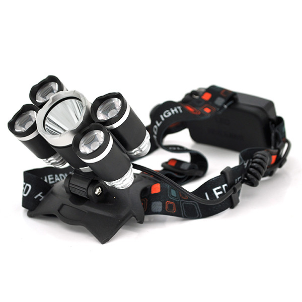 Налобний Ліхтарик 5 в 1, 3 різ., Zoom, корпус алюміній, ударостійкий, 18650 ак-тор, ЗЗП + АЗП, BOX, фото 1