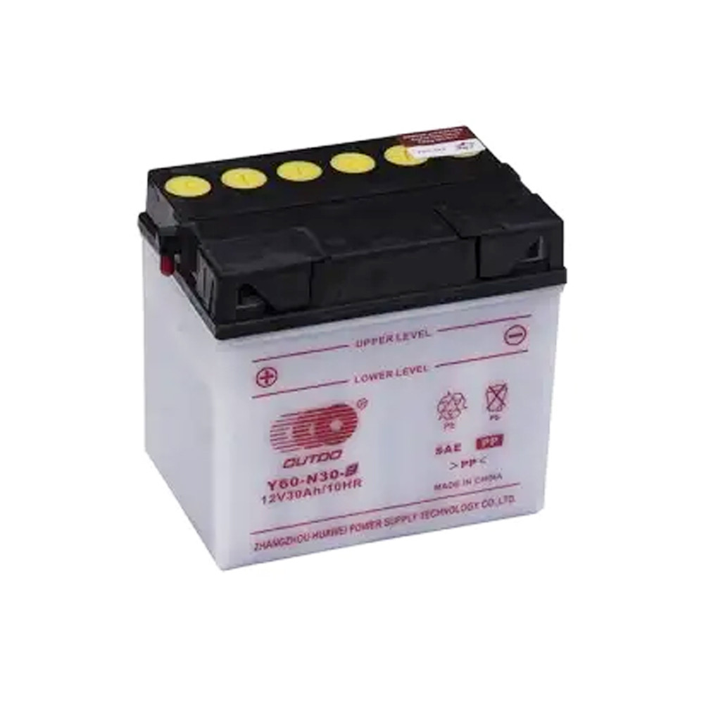 Мотоаккумулятор AGM OUTDO Y60-N30-B, 12V 30Ah (187 x 130 x 170), White, Q1, фото 1