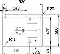 Кухонная мойка Franke Basis BFG 611-62 Сахара 114.0272.596