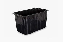 Пластиковий судок для паковання ягід 1 кг ПЕТ Чорний