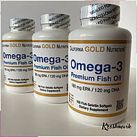 California Gold Nutrition Omega 3,100 капсул