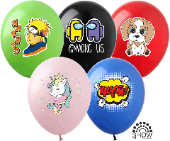 Повітряні кулі "Мікс "Інтернет" 12"(30 см) пастель асорті В упак: 100шт ТМ Арт «SHOW»