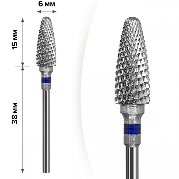 Твердосплавна фреза MART синя, кукурудза діаметр 6*15мм, фото 1