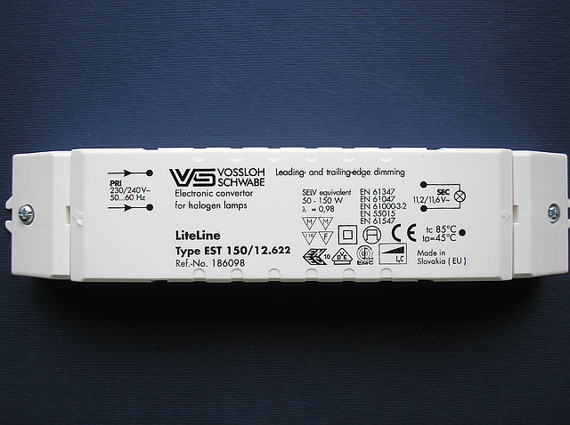 Трансформатор Vossloh-Schwabe 150Вт 220/12В (Словаччина), фото 1