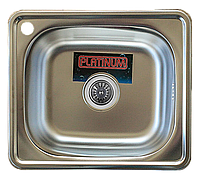 Мойка кухонная стальная Platinum 480х420х160 (0,6, ДЕКОР)