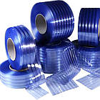 ПВХ стрічка ребриста 200х2 мм, стандартна стрічка для ПВХ штори, прозора стрічка ПВХ для завіси, стрічка ПВХ з ребром жорсткості, фото 4