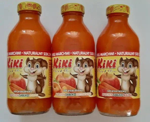 Сік дитячий Kiki яблуко, морква, банан Польща 330 мл