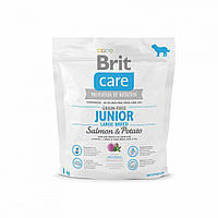 Brit Care Junior Large Breed Salmon Potato (Брит Кеа Джуниор) беззерновой корм для крупных щенков 1-30 месяцев 1 кг.