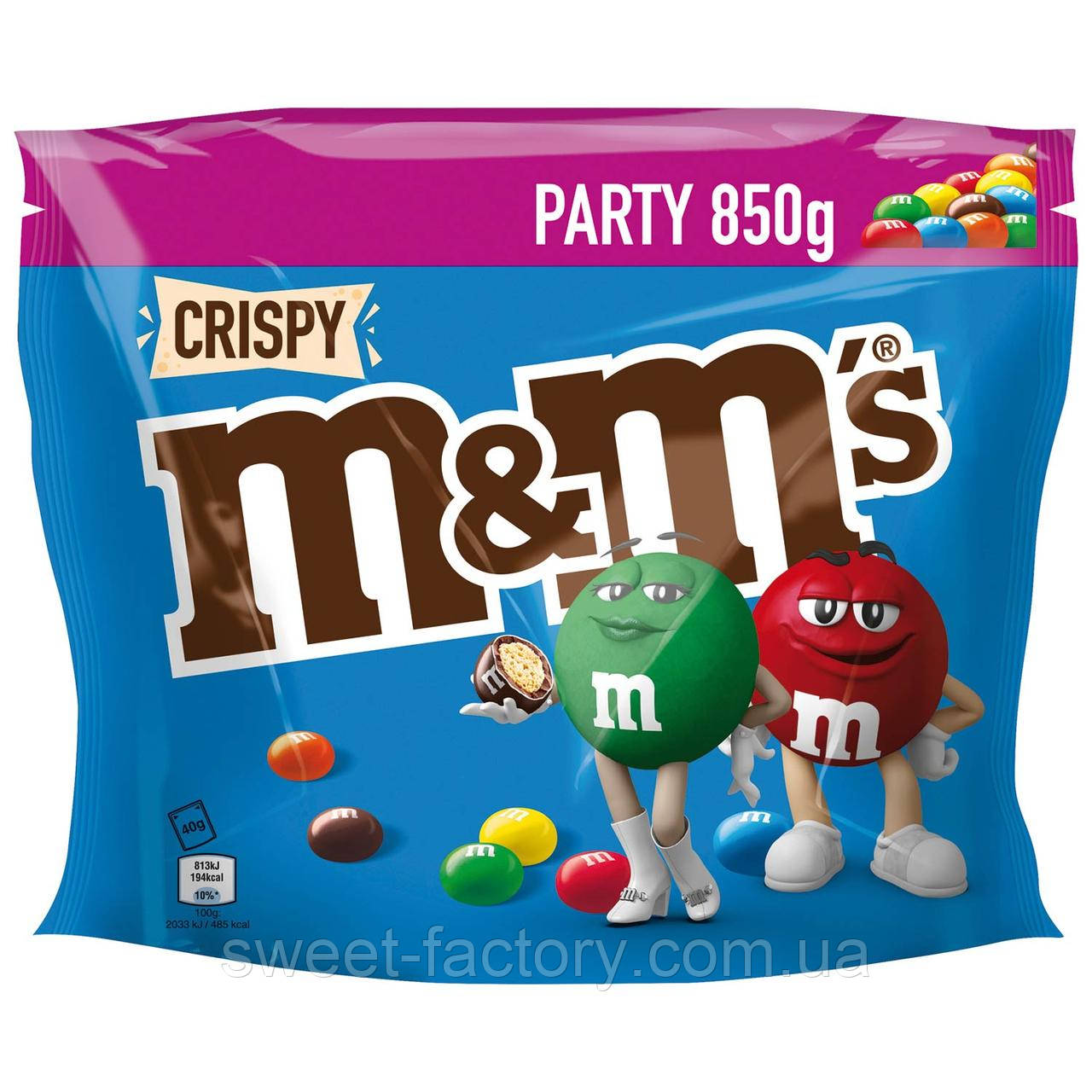 Драже M&M´s Party Crispy 850g, фото 1