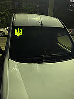 Светящаяся светодиодная наклейка на автомобиль Герб Украины "Тризуб"