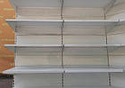 Ряд торгових односторонніх (пристінних) стелажів з кутом «Росс» 230х170х260 см., білий, Б/у, фото 6