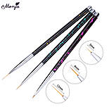 Набір пензликів для малювання 3шт, фото 2