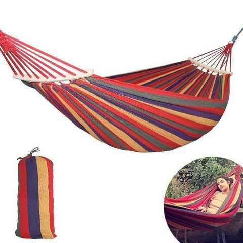 Гамак гавайський підвісний 200х80 Червоний із короткою планкою в мішку, фото 1