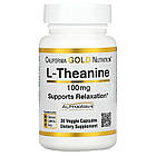 California Gold Nutrition, L-теанін, AlphaWave, підтримка розслаблення, заспокоєння, 100 мг, 30 капсул