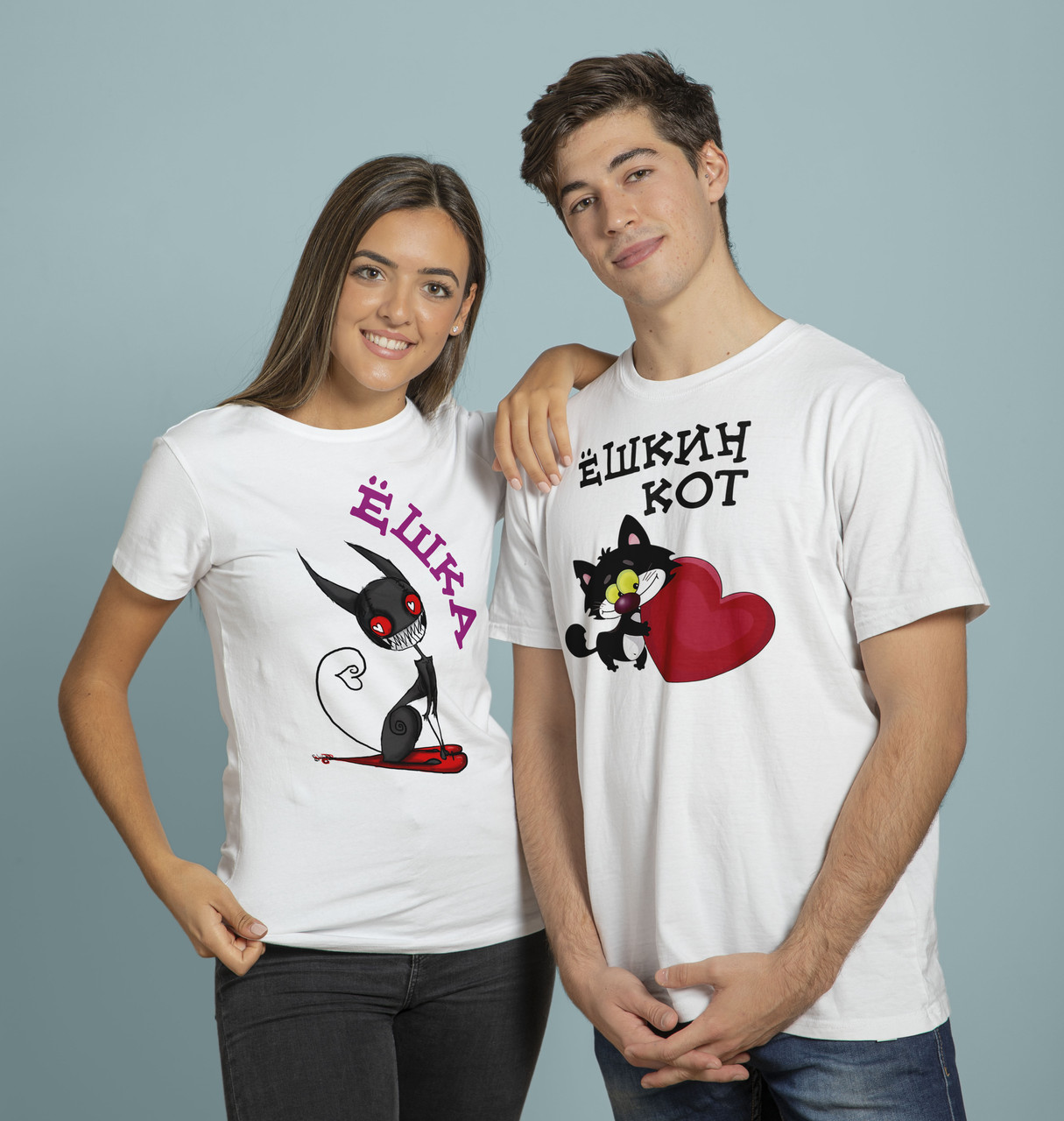 Парні футболки "Ешкін кот&Ешка"