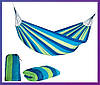 Гамак гавайський підвісний 190х80 без планки Синій у мішку, фото 5