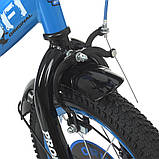 Велосипед двоколісний дитячий 12 дюймів (дзвіночок, 75% складання) Profi Original boy Y1244-1 Чорно-синій, фото 5