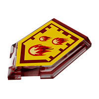 Плитка Lego Модифицированная Декоративная Pentagonal Nexo Power Shield Pattern Incinerate 2 x 3 22385pb008