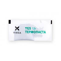 Термопаста Vinga TG5 для процесорів, 4.63 W/mK, 1.5 г, температура від	-30 до 300°C, пакет