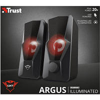 Акустична система 2.0 Trust GXT 610 Argus Illuminated, USB, Jack 3.5 mm, 2*5 Вт (RMS), (Art.23737)