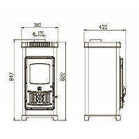 Піч Пламен дров'яна Dora 8 N (black), фото 2