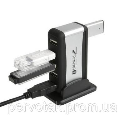 Концентратор Lapara LA-UH7315 Black/Silver, 7xUSB 2.0 з блоком живлення - фото 2 - id-p1627848090