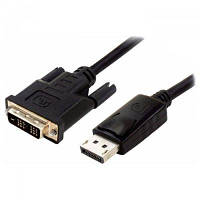 Кабель мультимедійний Display Port to DVI 24+1pin, 1.0m Cablexpert (CC-DPM-DVIM-1M)