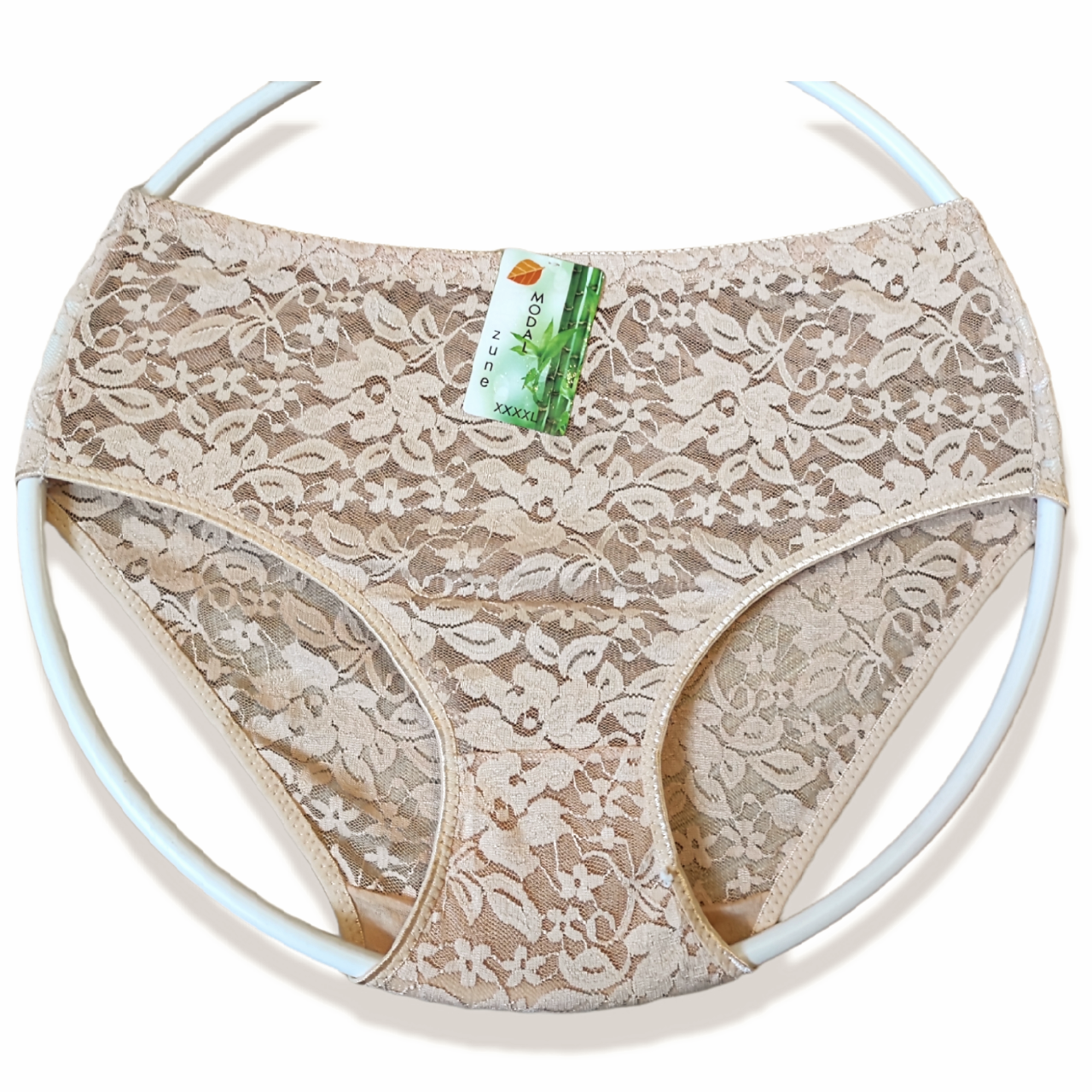 Трусики жіночі мереживні 50 розмір бежеві