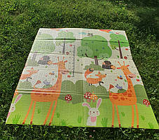 Килимок ігровий (ТЕРМО) 2-х сторонній EVA B-40096 180х150х0.8см, в сумці Термокилимок двосторонній бебіпол