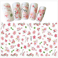 Наклейки для Дизайну Ногтів, Квіти, різнобарвний, 1 комплект
