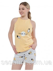 Піжама жіноча комплект для сну двійка майка та шорти ТМ Rubina 3188 (Туреччина)