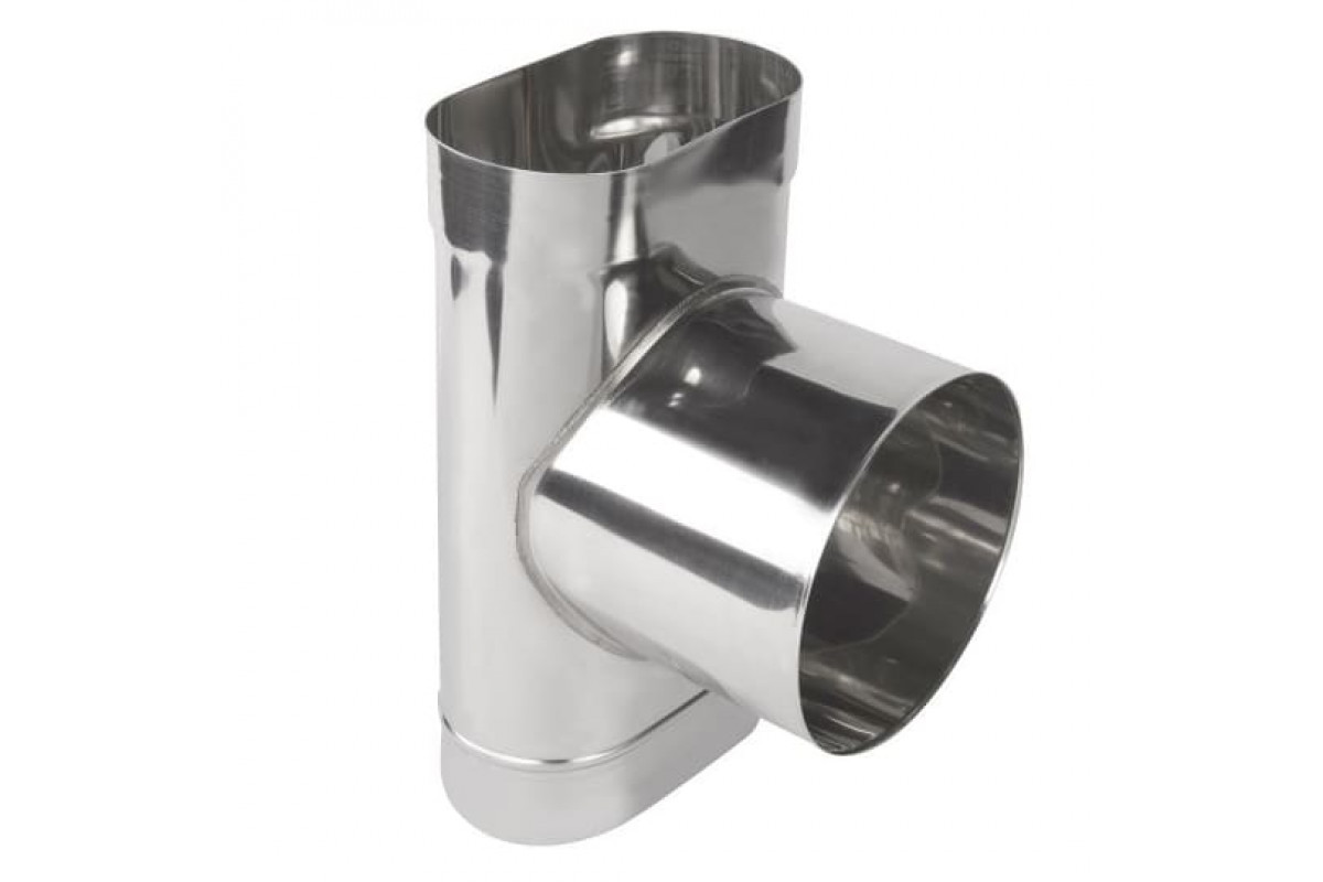 Трійник овальний 120х240/90* AISI201 0,8мм, фото 1